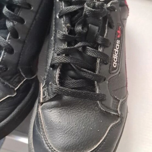 Adidas Continental 80 leather sneakers, size 38 2/3, black