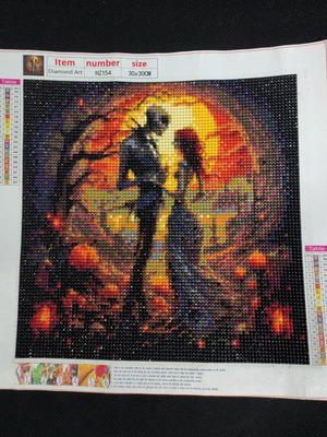 Handmade Nightmare Before Christmas Diamond Art Canvas like new