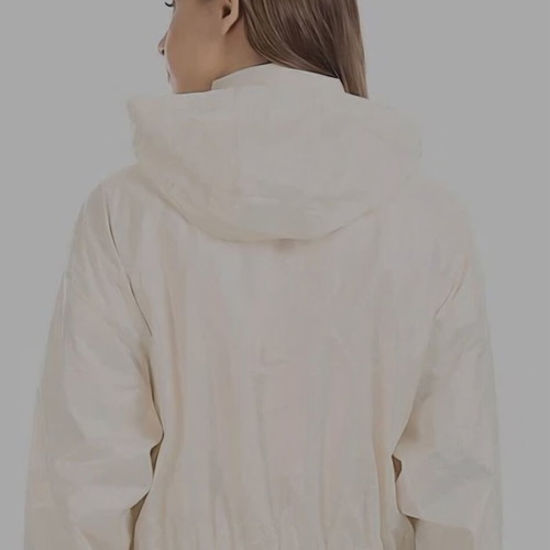 Calvin Klein windbreaker jacket like new, white, with hood