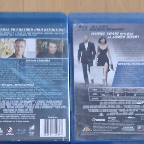 James Bond 007 Blu-ray collection of 2 movies with Greek subtitles used