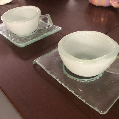 Glass Studio handmade coffee cups new