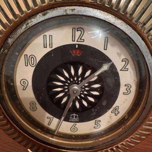 Vintage Equity tabletop clock used, antique analog