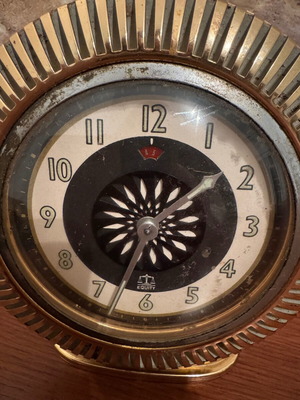 Vintage Equity tabletop clock used, antique analog