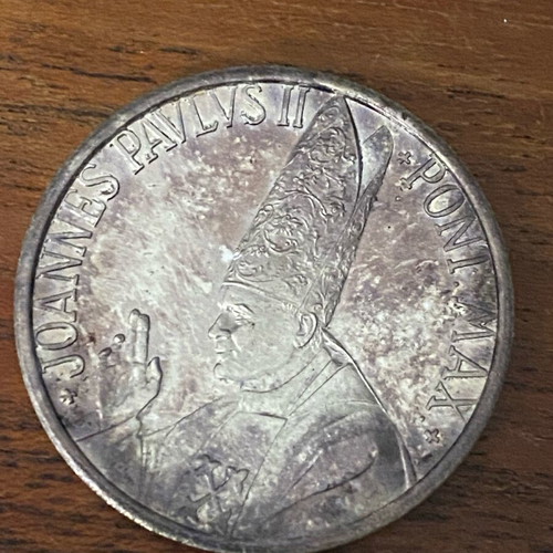 Rare collectible coin used with John Paul II and La Pietà