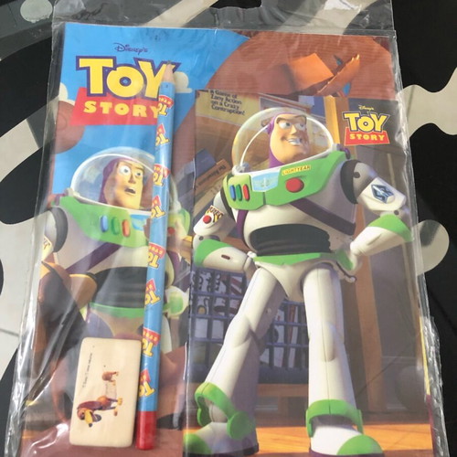 Toy Story school set Buzz with 2 small notebooks, pencil, ruler, eraser new