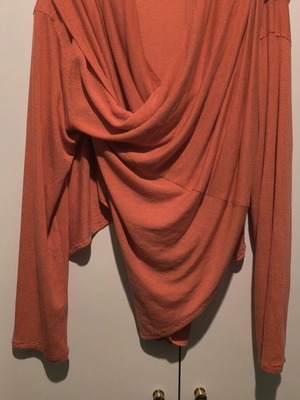 Seasonal cardigan new, handmade, orange, versatile wear