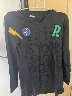Replay shirt with patches, one size, black