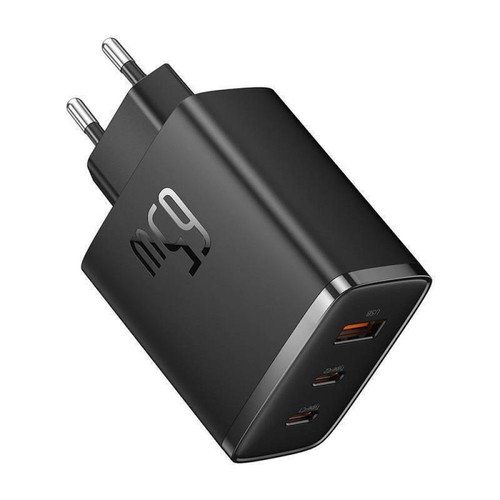 Baseus Cube Pro 65W fast charger with 3 ports, black
