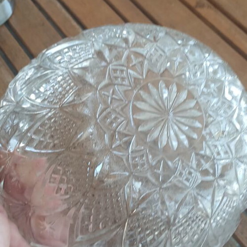 2 glass decorative items, vintage