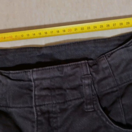 High-waisted jeans used, size M, black, H&M
