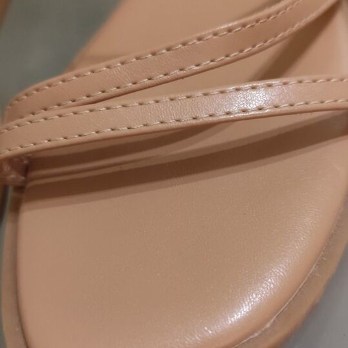 Shein beige flat sandals size 39 like new with soft sole