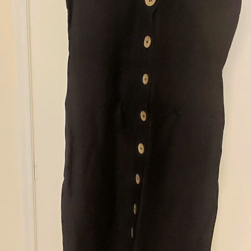 Black linen blend dress River Island like new, size S/M