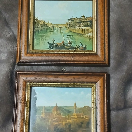 Vintage frames new, set of 2 with glass 11.5×12.5cm