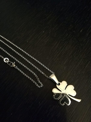 Pendant with stainless steel chain for good luck like new