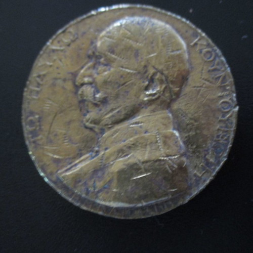 Admiral Kountouriotis Medal 1912 used, bronze