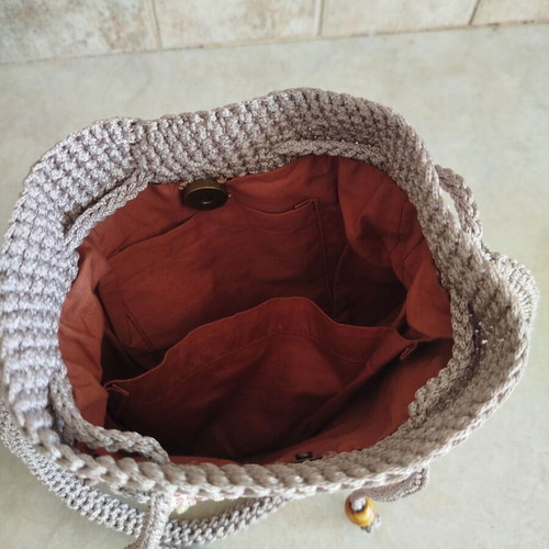 Handmade knitted women's shoulder bag new