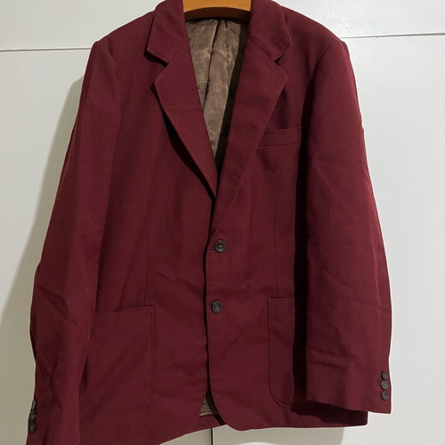 Wool jacket like new, burgundy, size 50 with pockets
