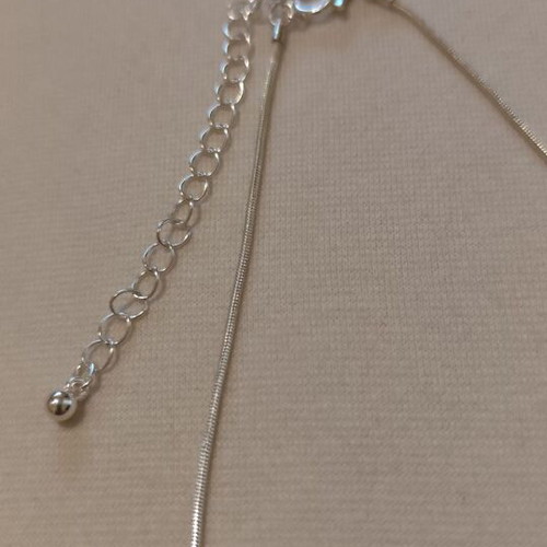 Necklace with silver pearl pendant made of stainless steel new