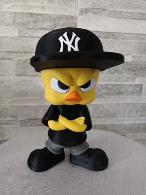 3D Printed Cartoon Bird Figure Street Style new