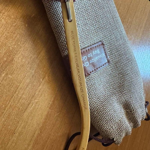 Blue Planet Eco Eyewear wooden sunglasses new, unisex, beige and purple