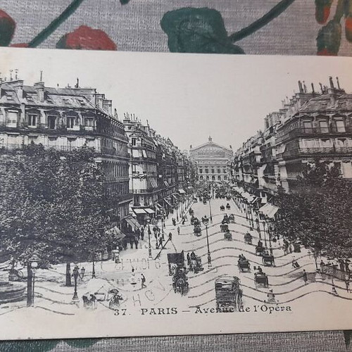 Historical postcard c. 1912, like new, Paris to Athens correspondence