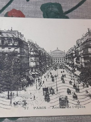 Historical postcard c. 1912, like new, Paris to Athens correspondence