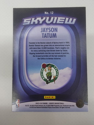 2023-24 Panini-NBA Hoops Basketball Jayson Tatum Skyview #12