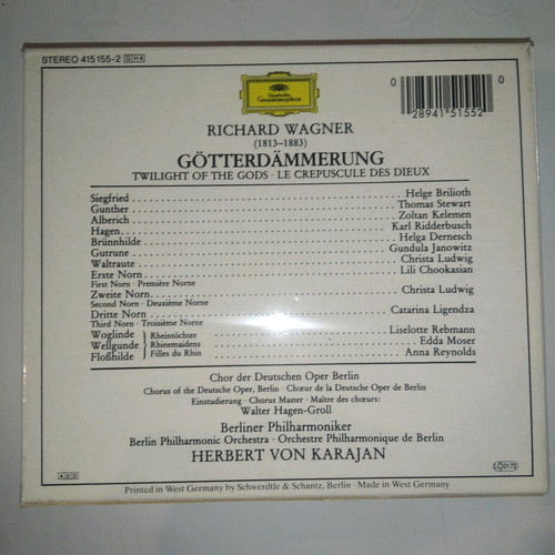 Richard Wagner Götterdämmerung 4xCD used, classical opera