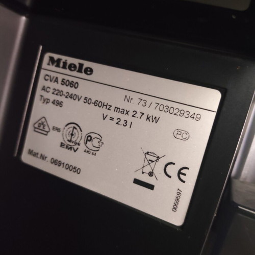 Miele CVA 5060 built-in coffee machine, automatic bean-to-cup