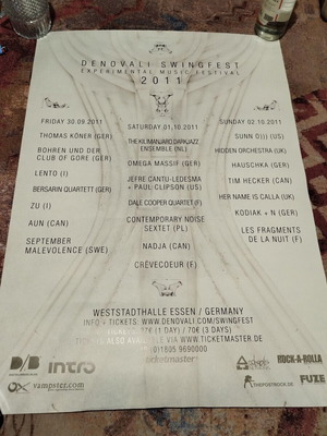 Επίσημο πόστερ Denovali Swingfest 2011 καινούργιο