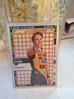 Oscar Piastri Topps 100 Club Turbo Attax 2025 card