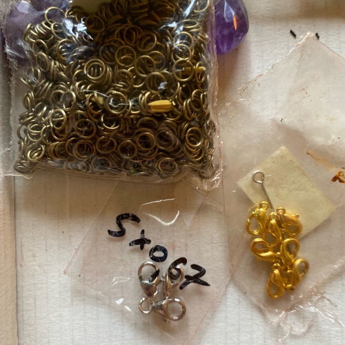 Jewelry clasps and rings used, assorted