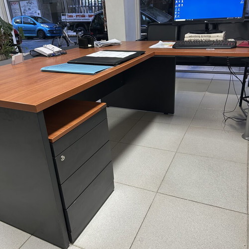 DROMEAS large corner office desk with drawer for supplies