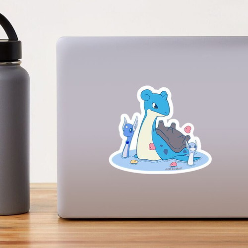 Pokemon Lapras handmade sticker made to order