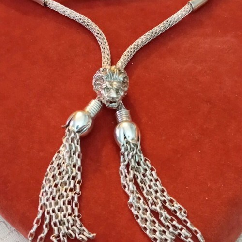 Lalaunis A21 925 silver double necklace vintage used