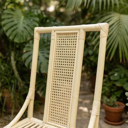 Vintage Faux Bamboo Chairs set of 4, solid wood and lacquer