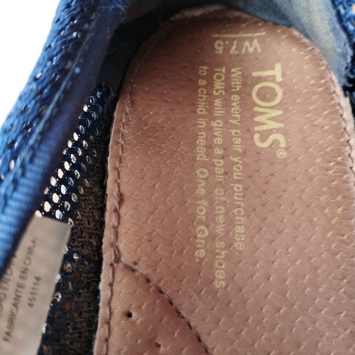 Toms used blue shoes size 38