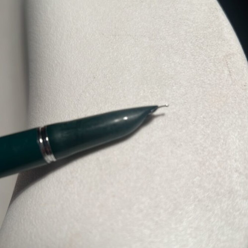 Parker 21 fountain pen used, cypress green, inox cap, silver arrow