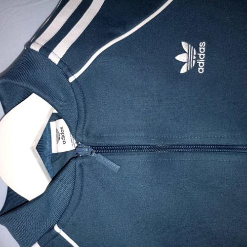 Adidas vintage jacket used, limited edition, white and blue, size S