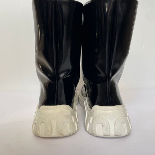 Miu Miu patent rain boots used, black, size 39
