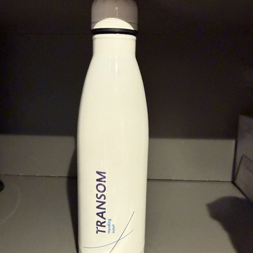 White metal water bottle minimal and modern design