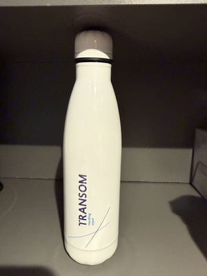 White metal water bottle minimal and modern design