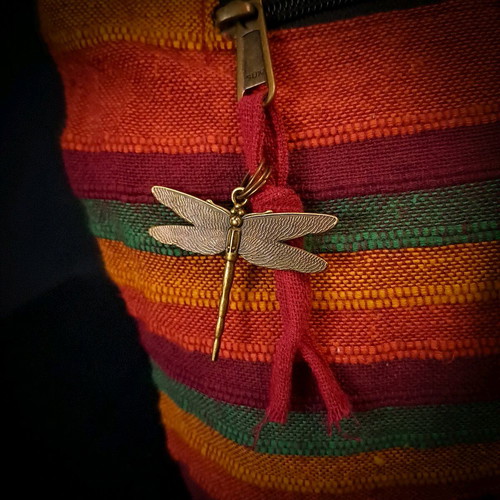 Cotton sling bag orange new, handmade, eco-friendly