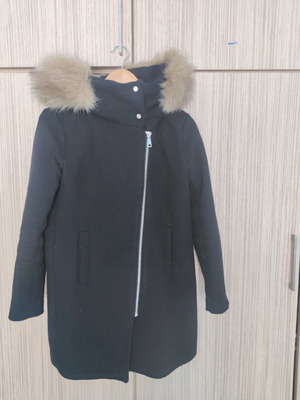 Mango wool coat 70% used, size small, black