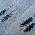  σκουλαρίκια μαύρος όνυχας -    black onyx earrings