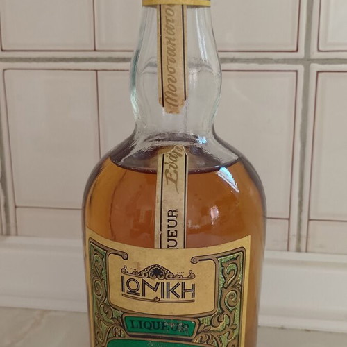 Ioniki Peppermint Liqueur vintage bottle like new