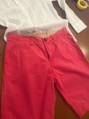 Tom Tailor Denim chino σορτς σαν καινούργιο, χρώμα κοράλ watermelon, νούμερο 31