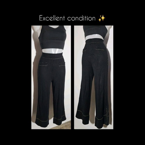 Axel black knitted pants with gold details like new