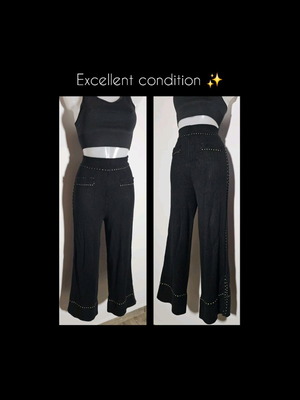 Axel black knitted pants with gold details like new