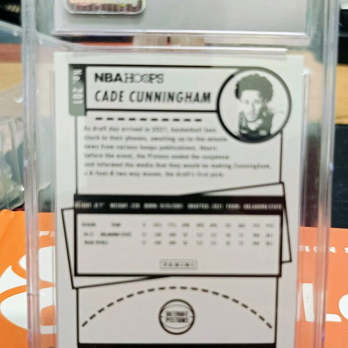 Cade Cunningham Rookie Card CSG Grade 10 Gem Mint NBA Hoops used